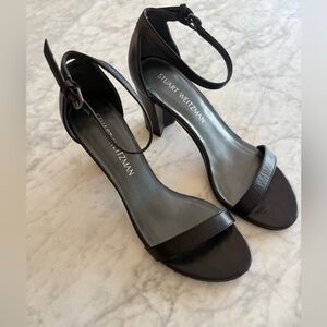 Stuart Weitzman Elegant Black Strap Heels